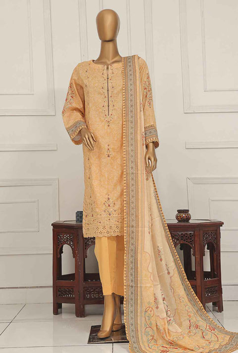 3 Piece Unstitched - Asasa Premium Embroidered Suit- AEL-233