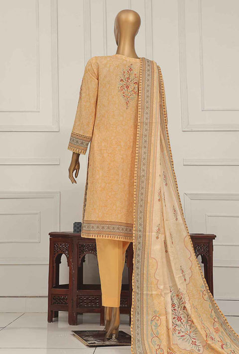 3 Piece Unstitched - Asasa Premium Embroidered Suit- AEL-233