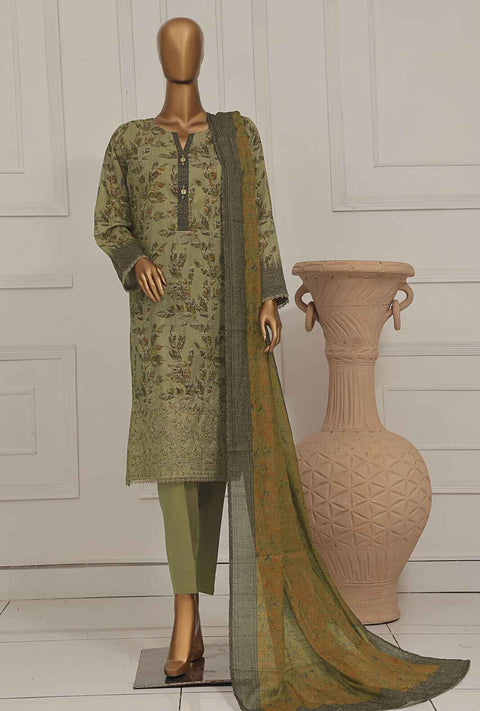 3 Piece Unstitched - Asasa Premium Embroidered Suit- AEL-256