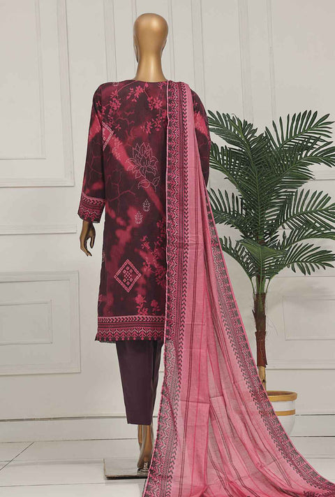 3 Piece Unstitched - Asasa Premium Embroidered Suit- AEL-258