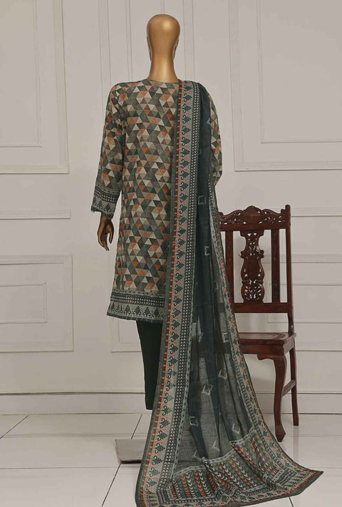 3 Piece Unstitched - Asasa Premium Embroidered Suit- AEL-259