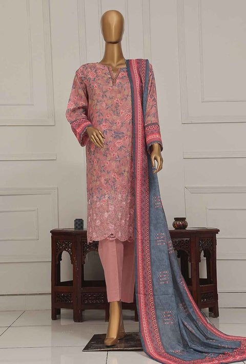 3 Piece Unstitched - Asasa Premium Embroidered Suit- AEL-261